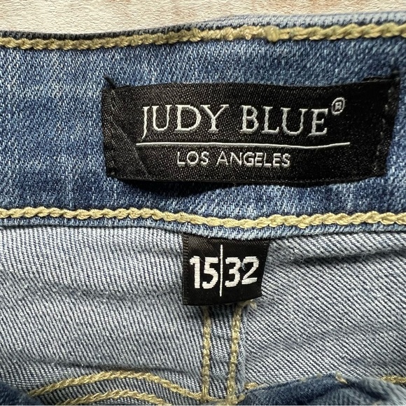 Judy Blue Skinny Fit Jeans Blue Camo Distressed Medium Wash Womens 15/32 Stretch - Picture 10 of 15